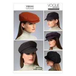 9044 VOGUE 5 LINED VISOR HATS PATTERN XS-LARGE